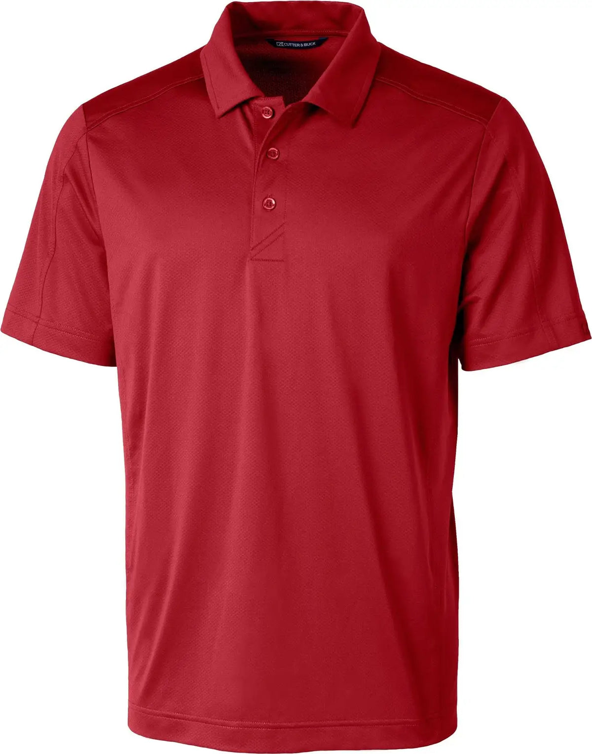 Cutter & Buck Mck01127 Prospect Eco Textured Stretch Recycled Mens Short Sleeve Polo - Cardinal Red