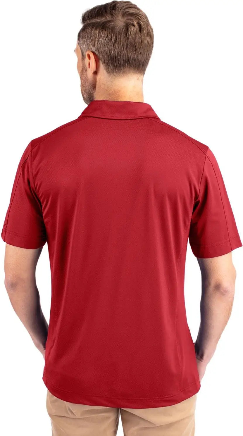 Cutter & Buck Mck01127 Prospect Eco Textured Stretch Recycled Mens Short Sleeve Polo - Cardinal Red