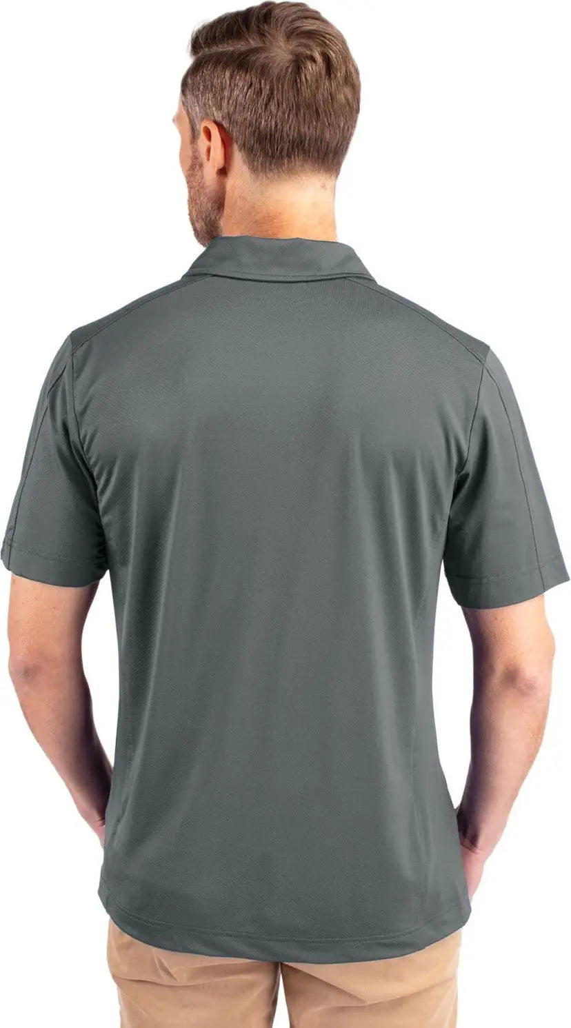 Cutter & Buck Mck01127 Prospect Eco Textured Stretch Recycled Mens Short Sleeve Polo - Elemental Gray