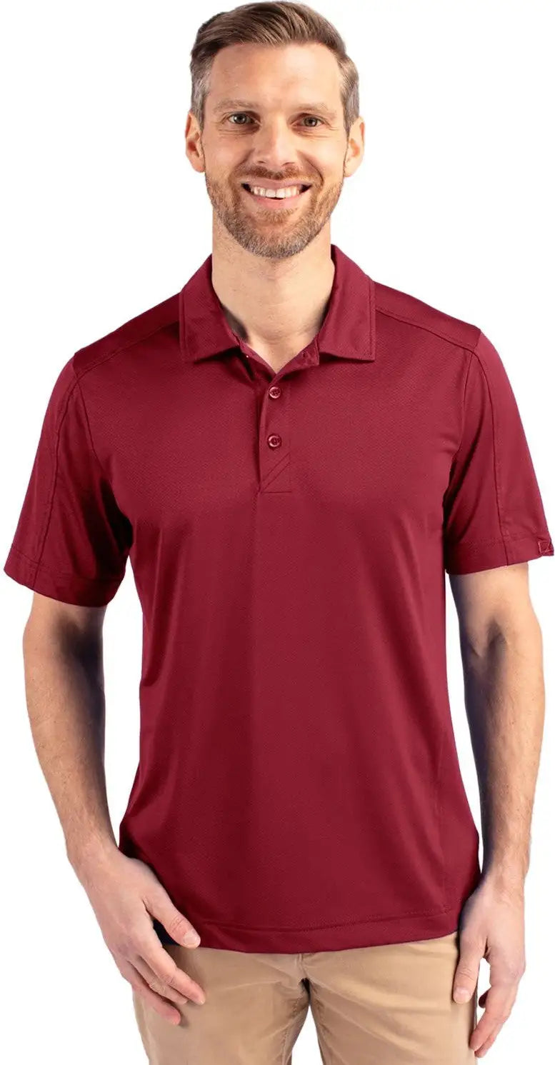 Cutter & Buck Mck01127 Prospect Eco Textured Stretch Recycled Mens Short Sleeve Polo - Chutney - Adult s