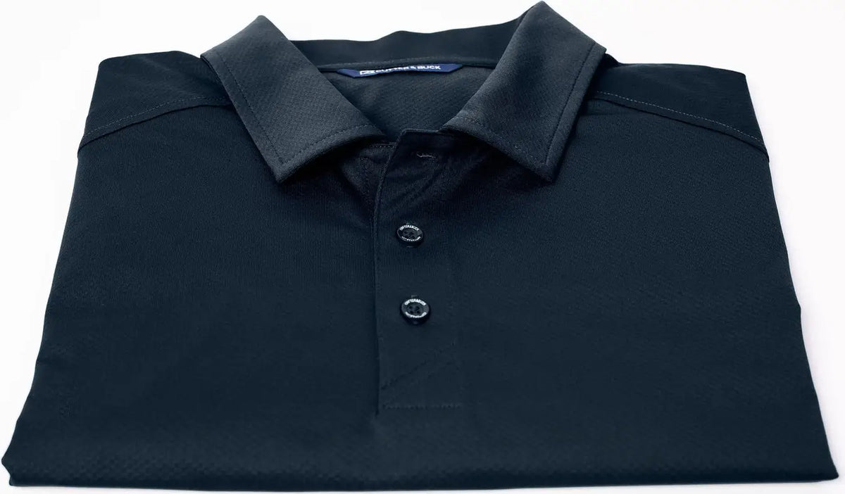 Cutter & Buck Mck01127 Prospect Eco Textured Stretch Recycled Mens Short Sleeve Polo - Navy Blue