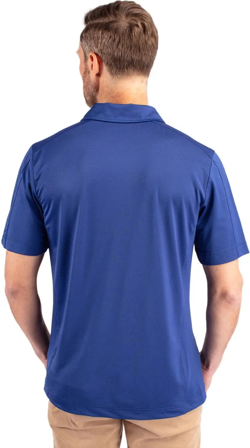 Cutter & Buck Mck01127 Prospect Eco Textured Stretch Recycled Mens Short Sleeve Polo - Tour Blue - Adult s