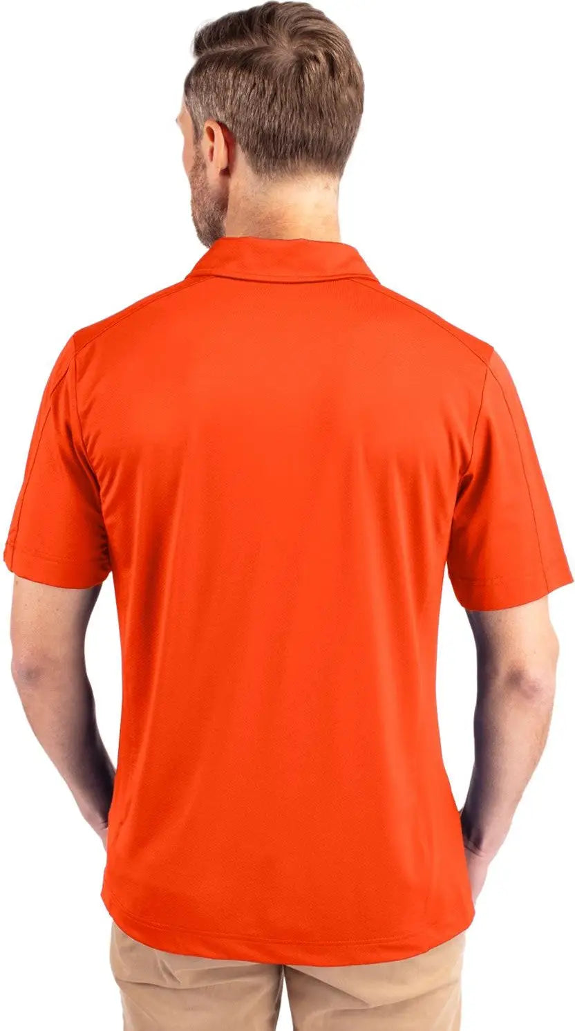 Cutter & Buck Mck01127 Prospect Eco Textured Stretch Recycled Mens Short Sleeve Polo - College Orange