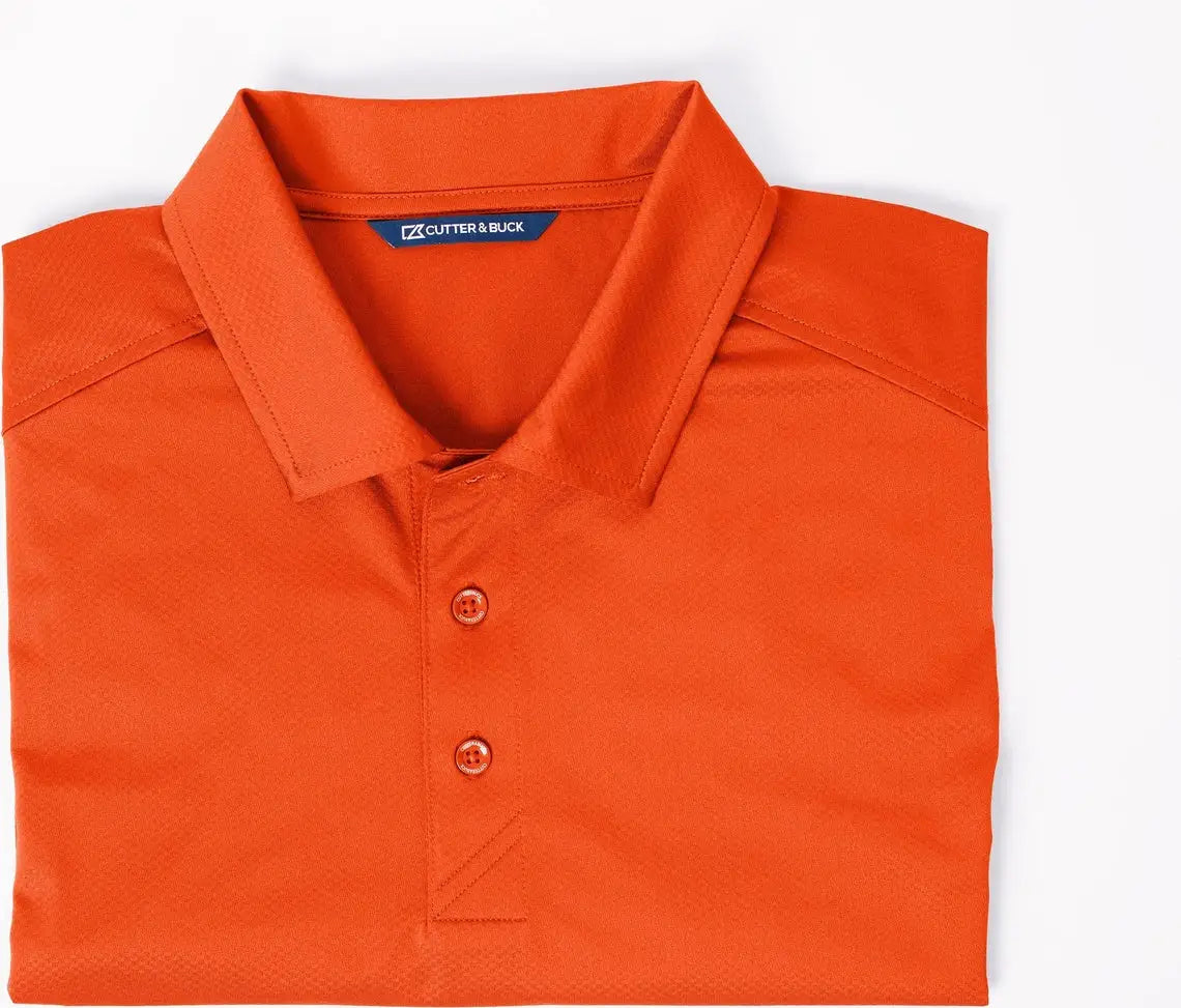 Cutter & Buck Mck01127 Prospect Eco Textured Stretch Recycled Mens Short Sleeve Polo - College Orange