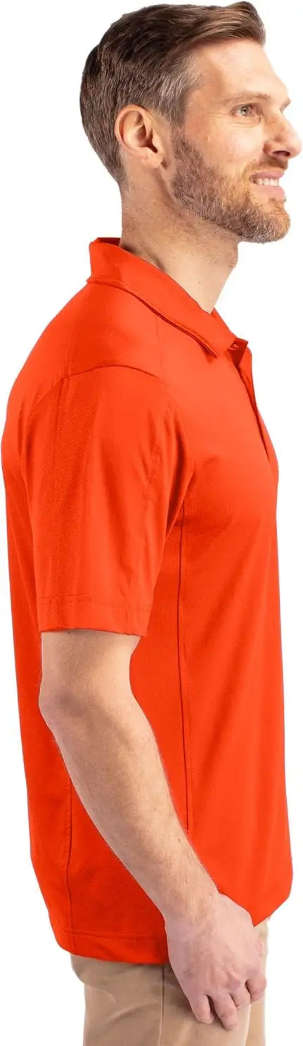 Cutter & Buck Mck01127 Prospect Eco Textured Stretch Recycled Mens Short Sleeve Polo - College Orange