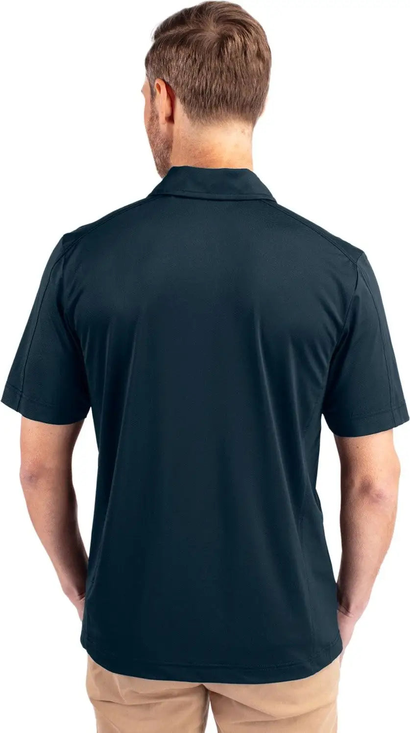 Cutter & Buck Mck01127 Prospect Eco Textured Stretch Recycled Mens Short Sleeve Polo - Navy Blue
