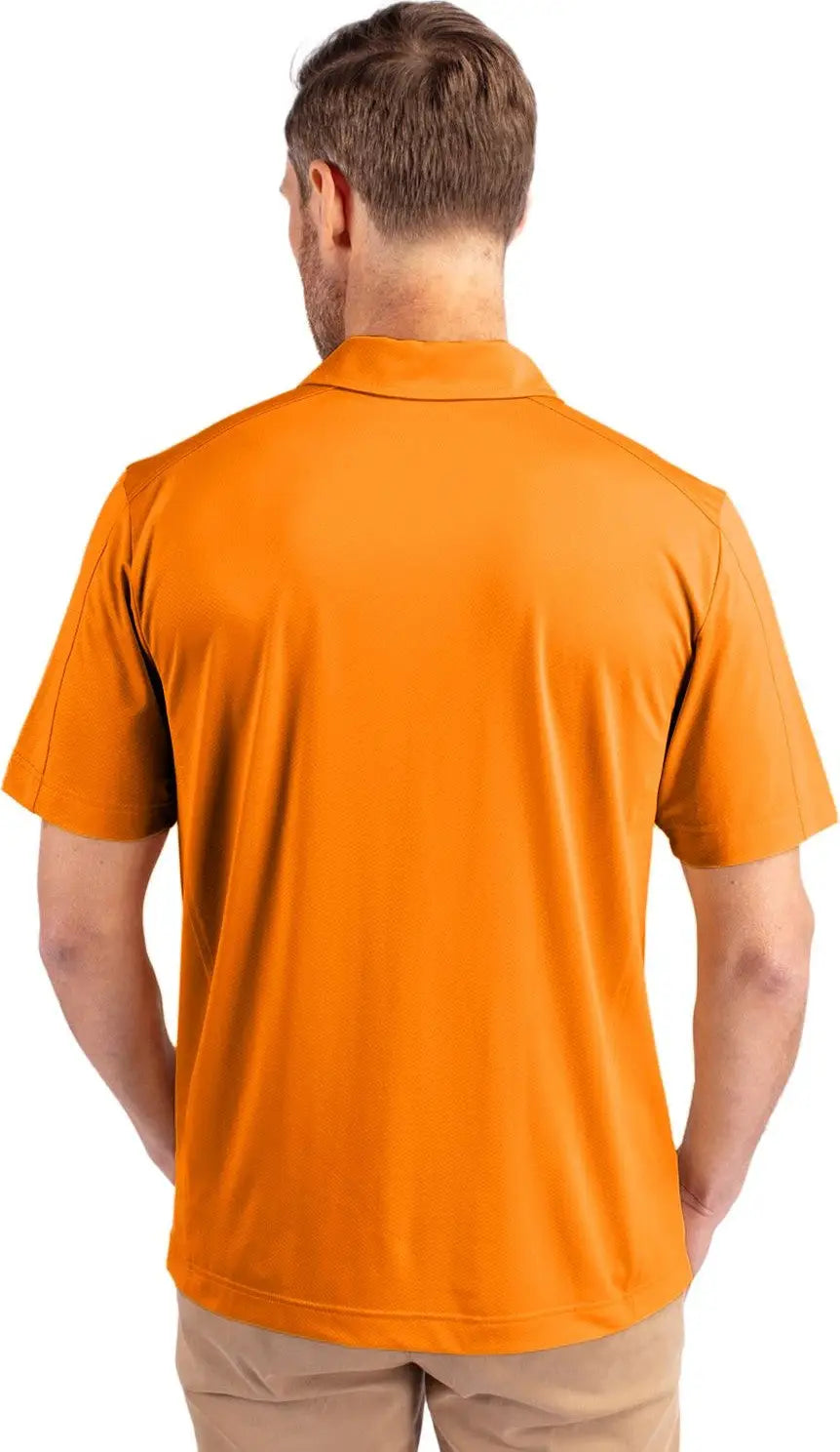 Cutter & Buck Mck01127 Prospect Eco Textured Stretch Recycled Mens Short Sleeve Polo - Orange Burst