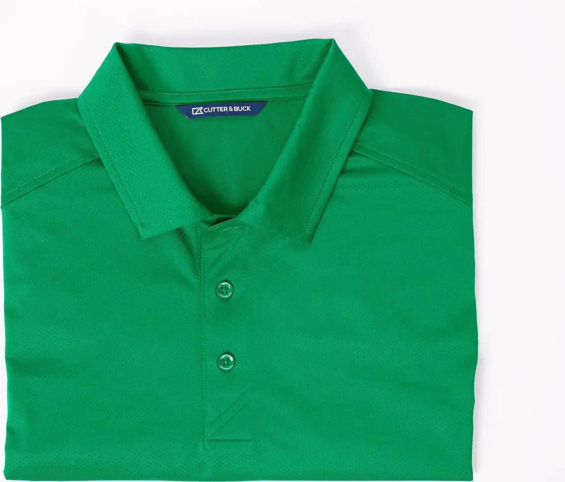 Cutter & Buck Mck01127 Prospect Eco Textured Stretch Recycled Mens Short Sleeve Polo - Kelly Green