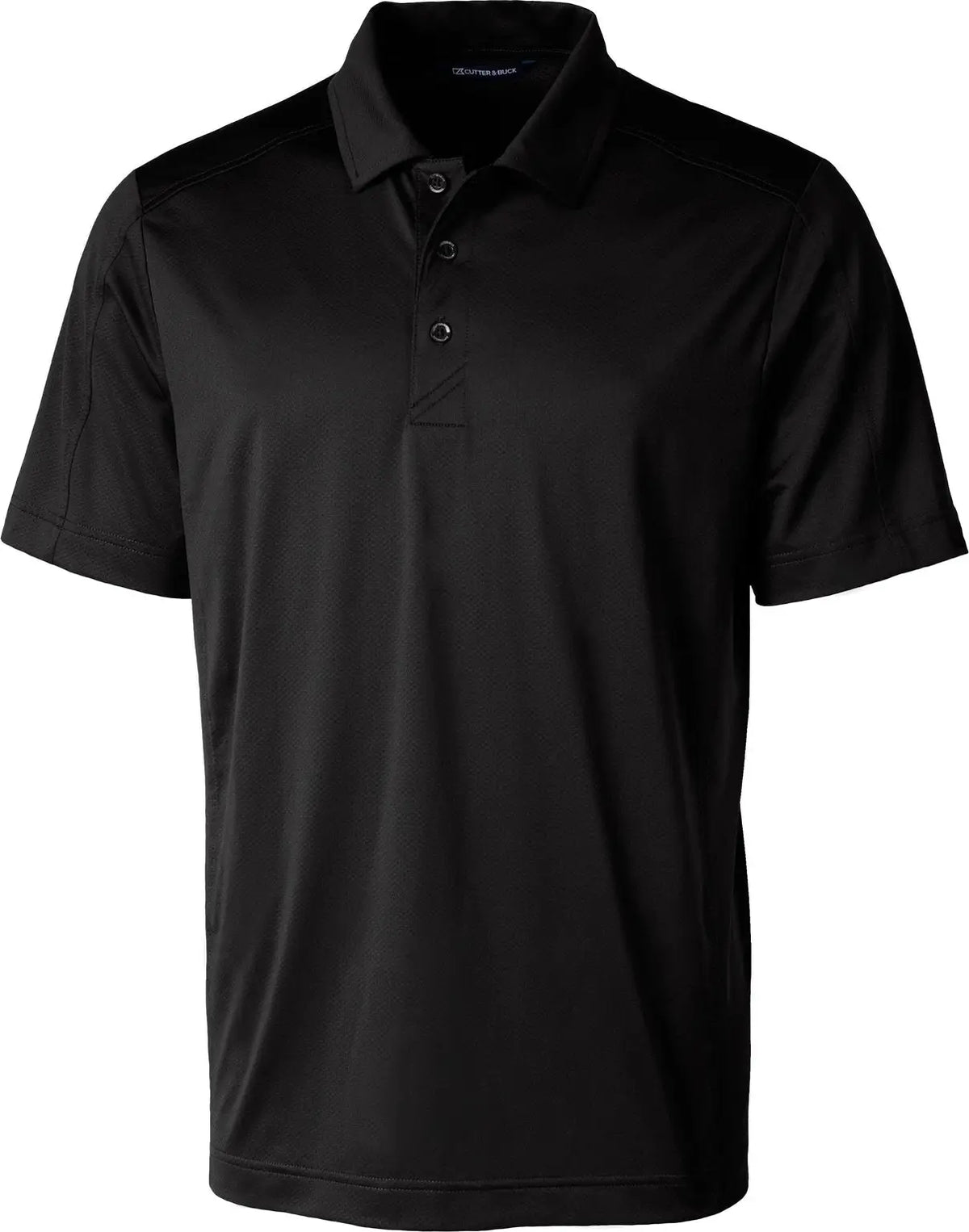 Cutter & Buck Mck01127 Prospect Eco Textured Stretch Recycled Mens Short Sleeve Polo - Black