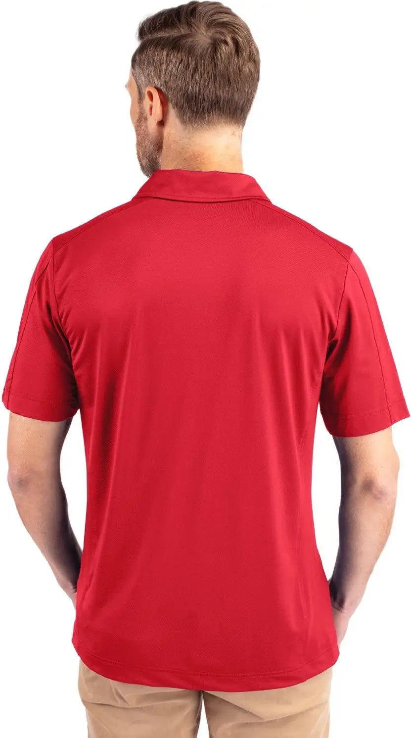 Cutter & Buck Mck01127 Prospect Eco Textured Stretch Recycled Mens Short Sleeve Polo - Red