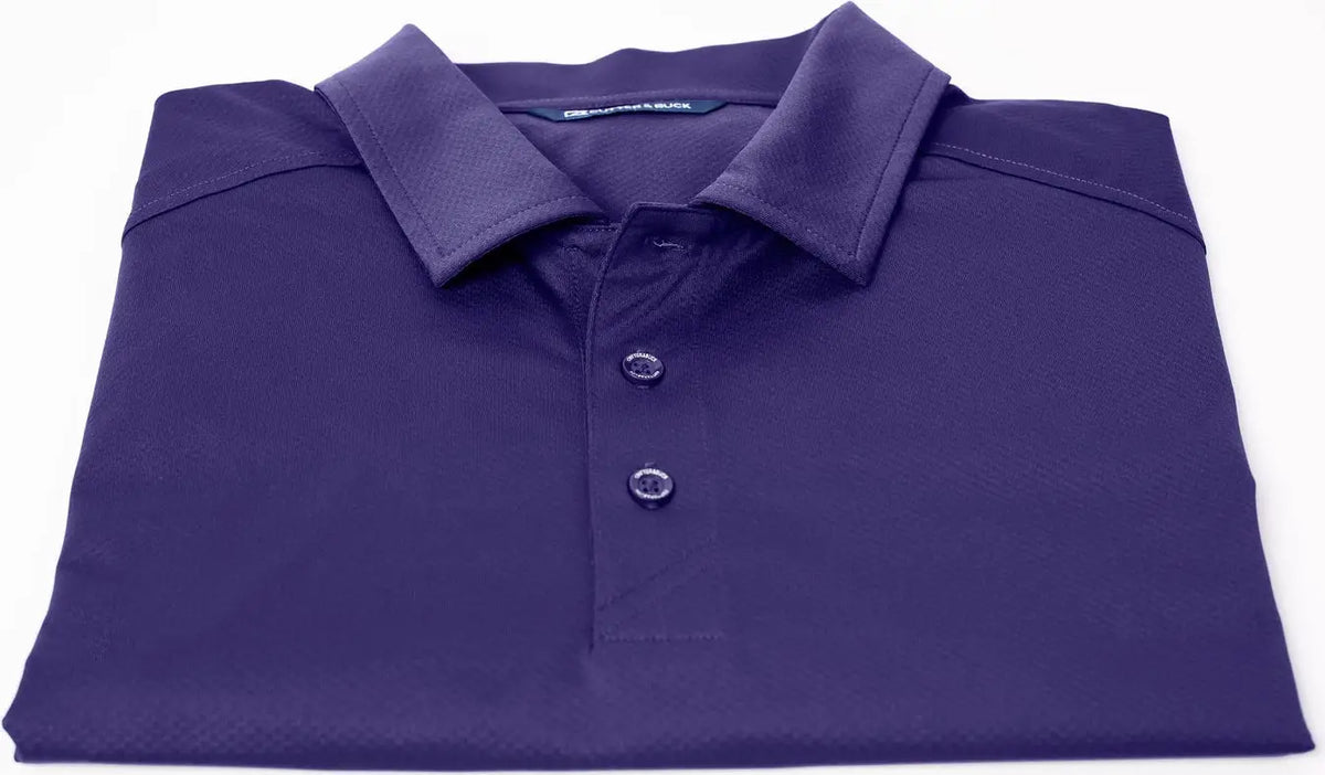 Cutter & Buck Mck01127 Prospect Eco Textured Stretch Recycled Mens Short Sleeve Polo - College Purple