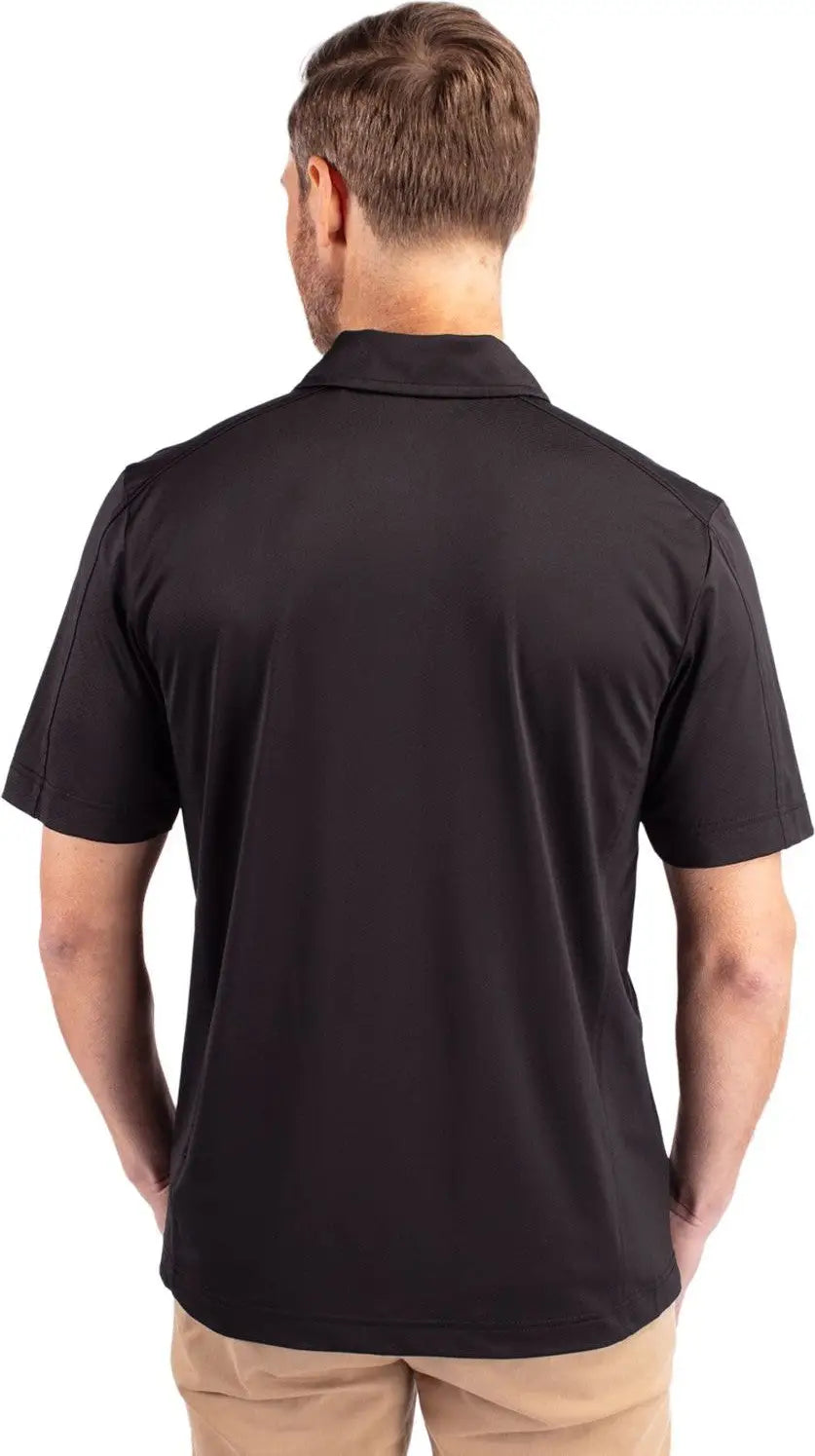 Cutter & Buck Mck01127 Prospect Eco Textured Stretch Recycled Mens Short Sleeve Polo - Black