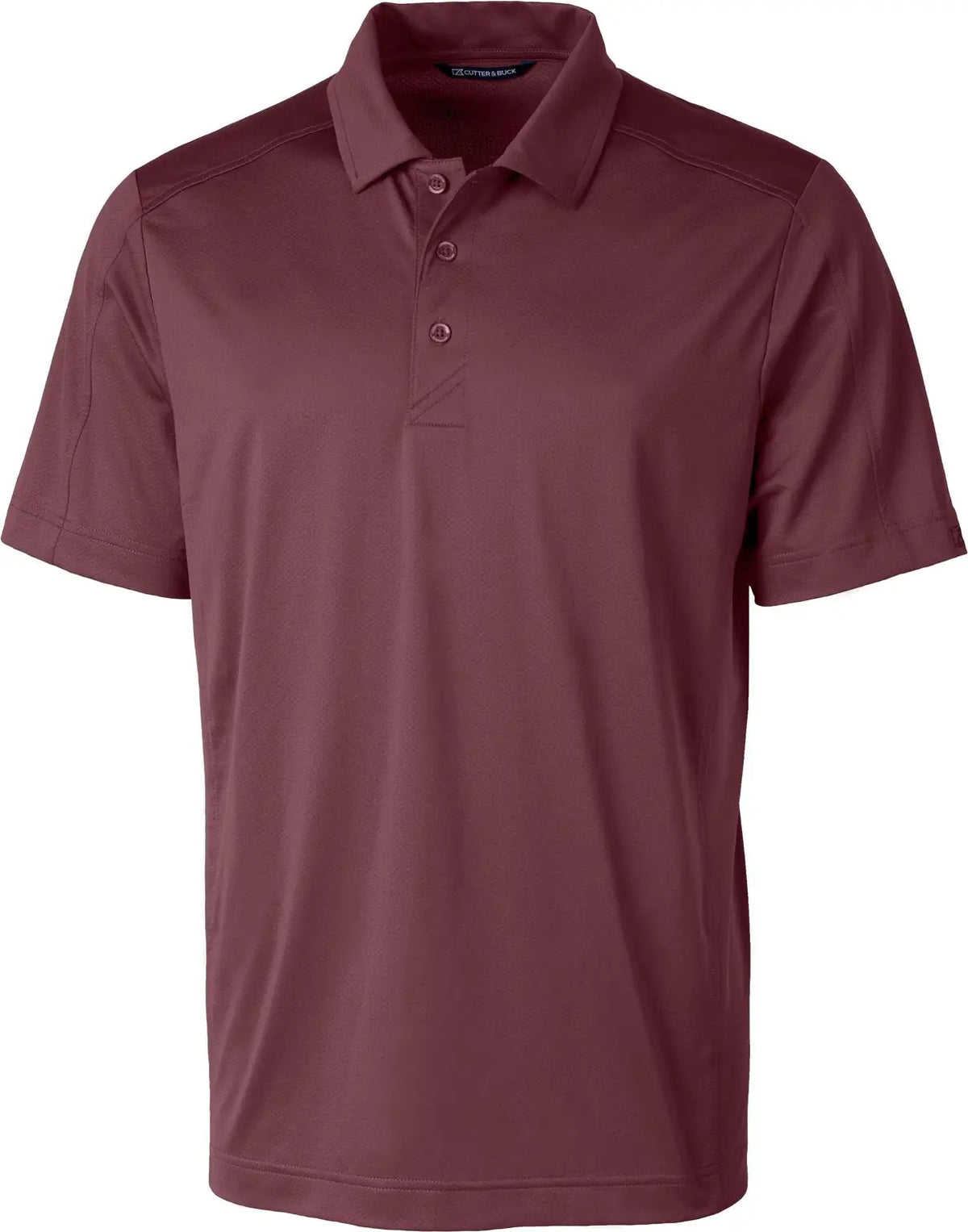 Cutter & Buck Mck01127 Prospect Eco Textured Stretch Recycled Mens Short Sleeve Polo - Bordeaux