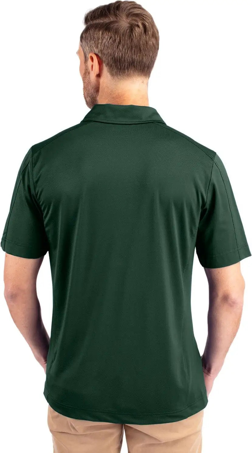 Cutter & Buck Mck01127 Prospect Eco Textured Stretch Recycled Mens Short Sleeve Polo - Hunter