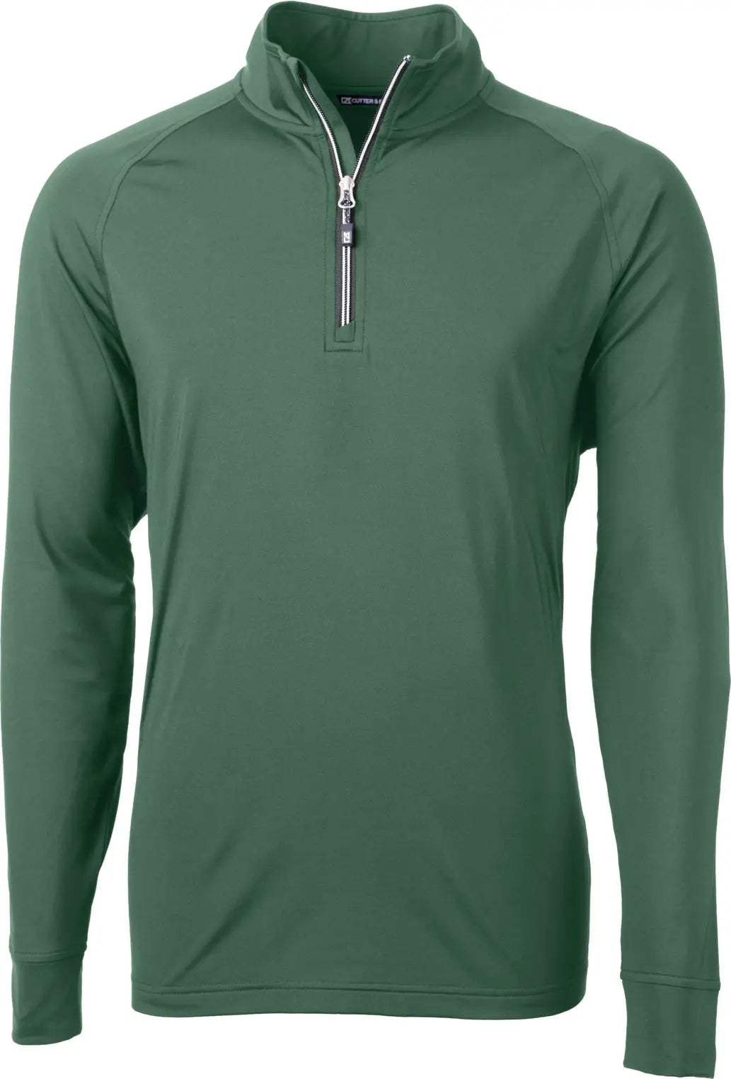 Cutter & Buck Mck01143 Adapt Eco Knit Stretch Recycled Mens Quarter Zip Pullover - Hunter