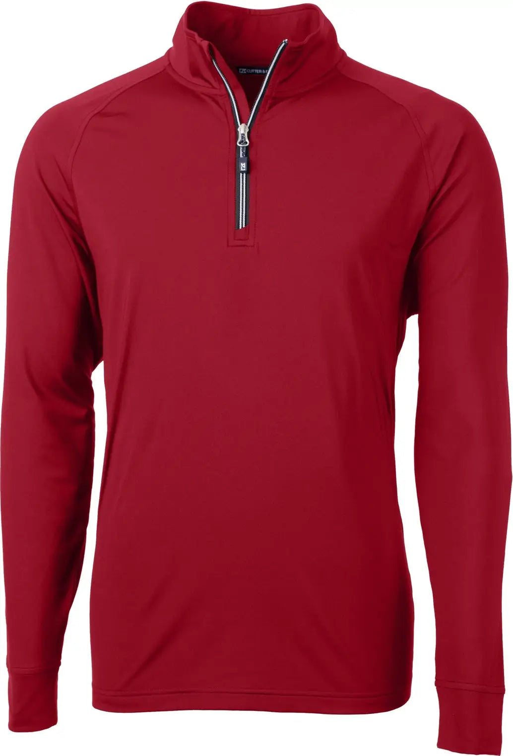 Cutter & Buck Mck01143 Adapt Eco Knit Stretch Recycled Mens Quarter Zip Pullover - Cardinal Red