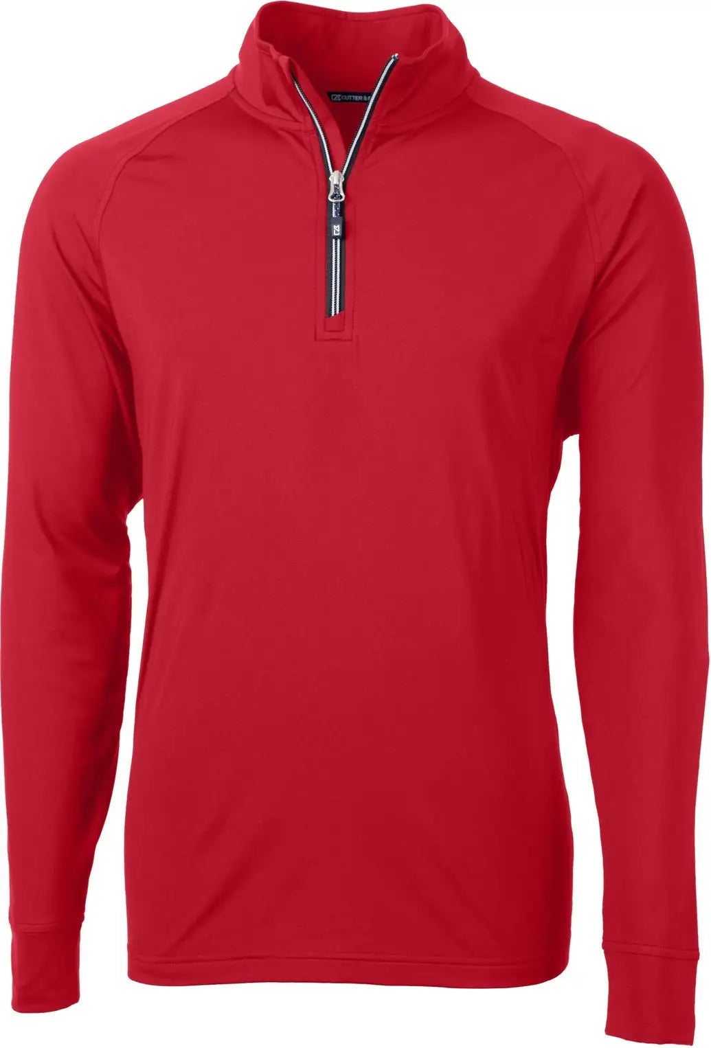 Cutter & Buck Mck01143 Adapt Eco Knit Stretch Recycled Mens Quarter Zip Pullover - Red