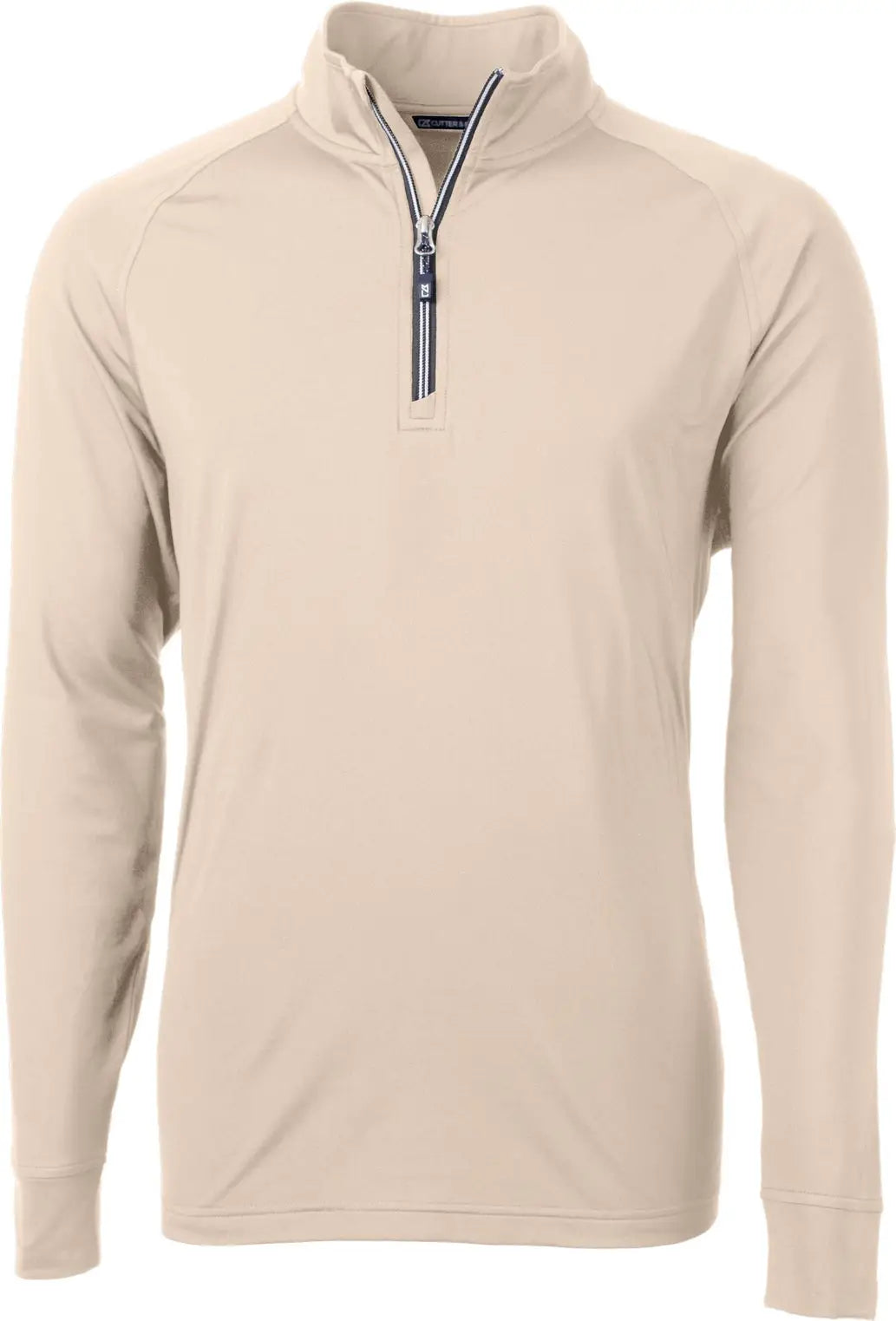Cutter & Buck Mck01143 Adapt Eco Knit Stretch Recycled Mens Quarter Zip Pullover - Wheat - Adult s