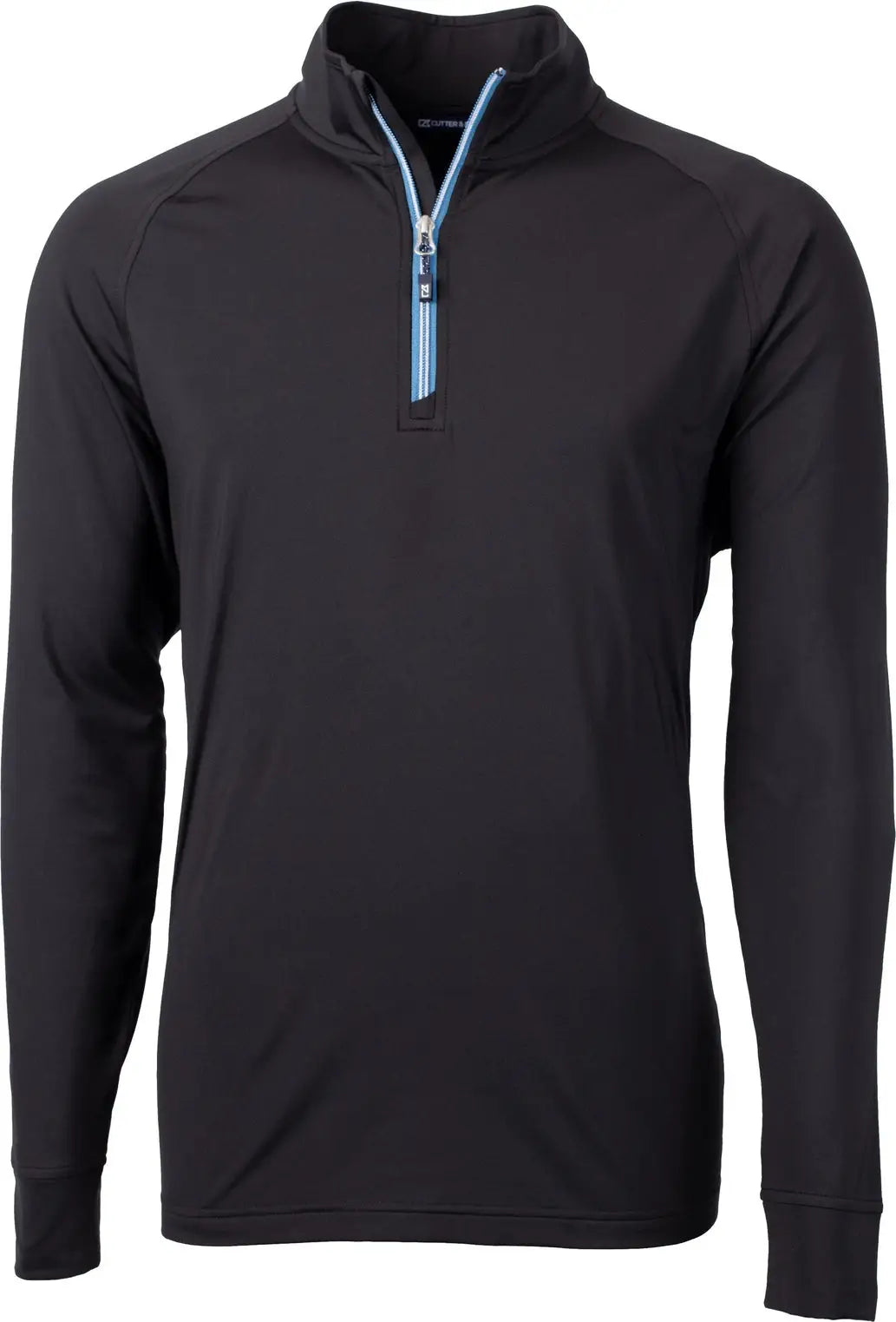 Cutter & Buck Mck01143 Adapt Eco Knit Stretch Recycled Mens Quarter Zip Pullover - Black Atlas