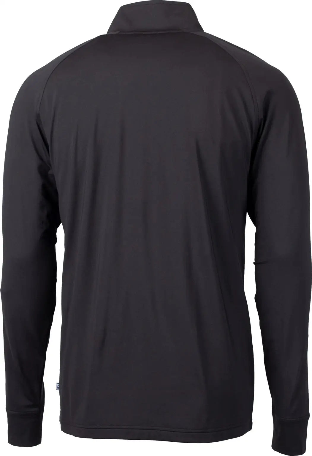 Cutter & Buck Mck01143 Adapt Eco Knit Stretch Recycled Mens Quarter Zip Pullover - Black Tour Blue