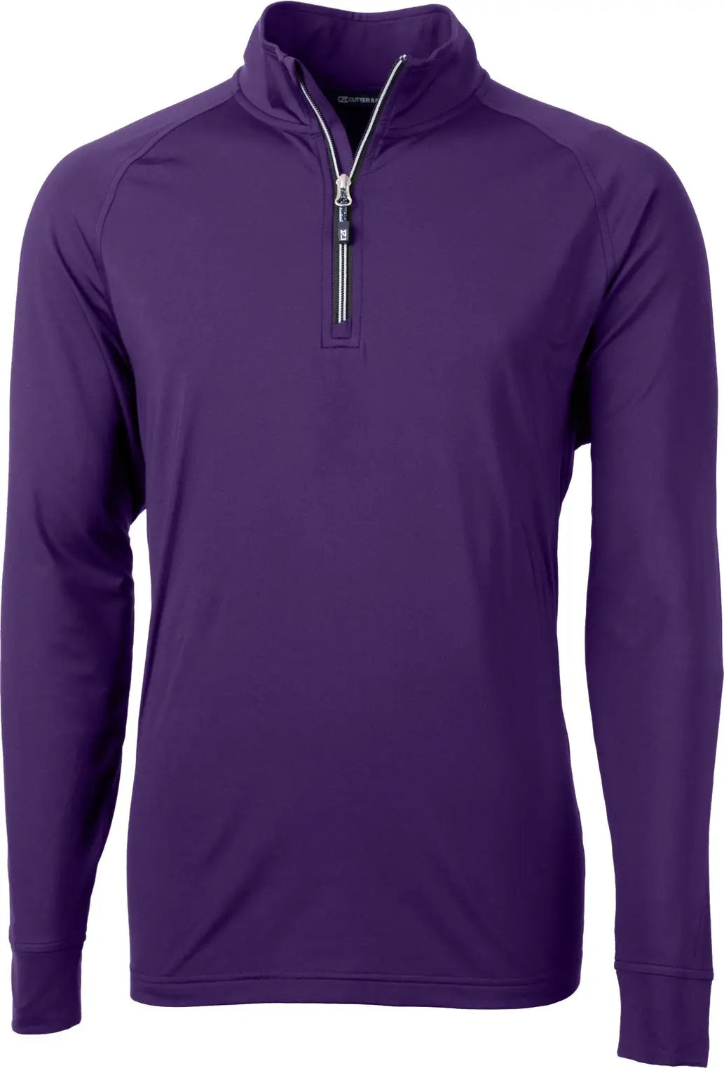 Cutter & Buck Mck01143 Adapt Eco Knit Stretch Recycled Mens Quarter Zip Pullover - College Purple