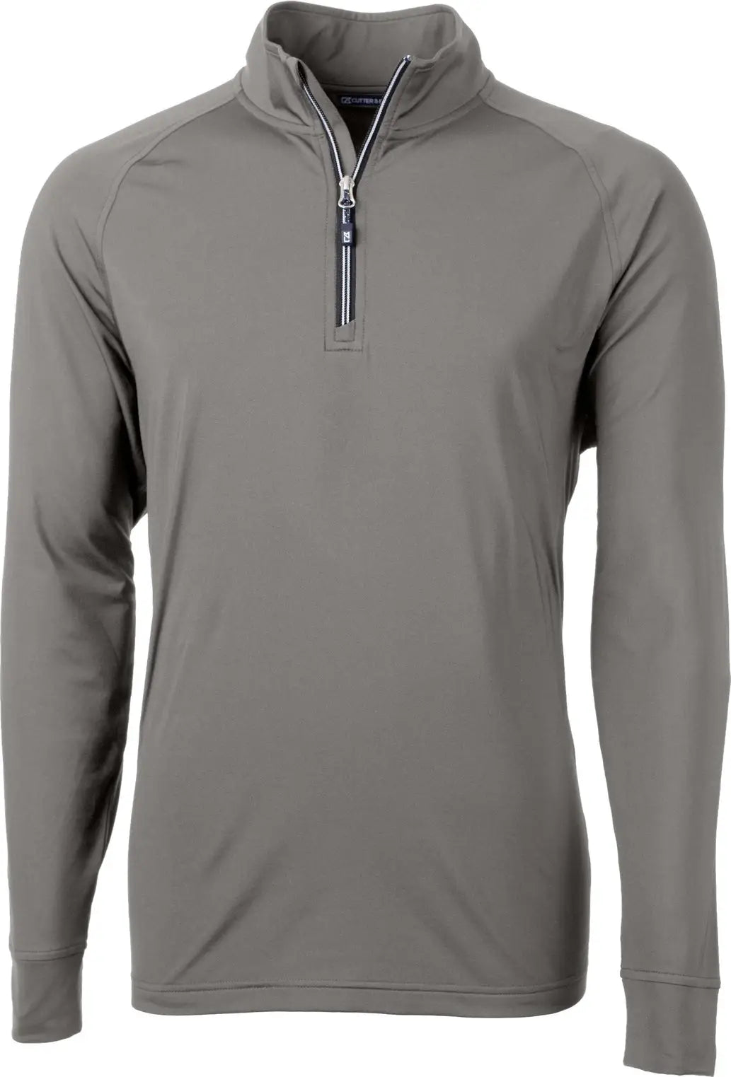 Cutter & Buck Mck01143 Adapt Eco Knit Stretch Recycled Mens Quarter Zip Pullover - Elemental Gray - Adult s