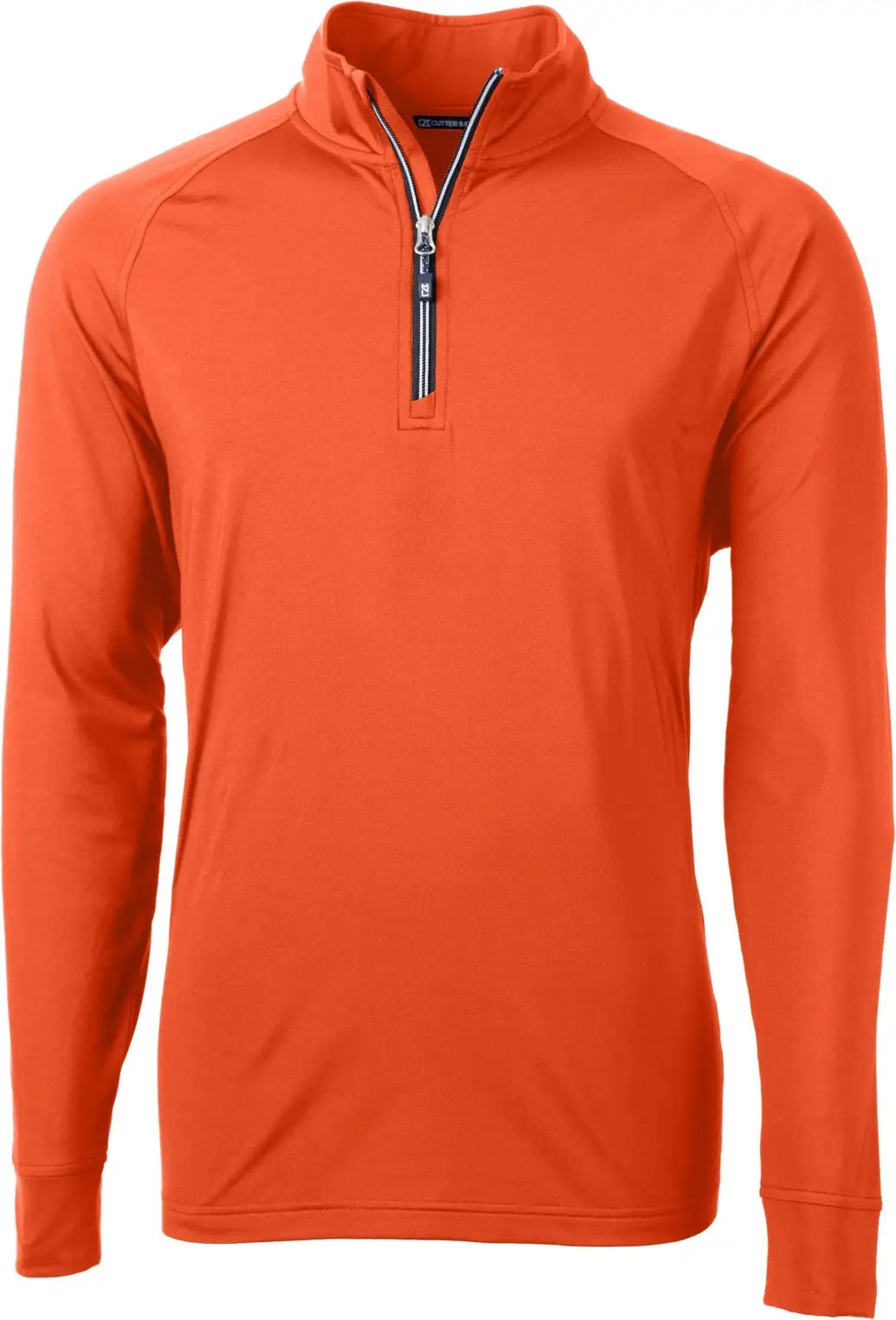 Cutter & Buck Mck01143 Adapt Eco Knit Stretch Recycled Mens Quarter Zip Pullover - College Orange