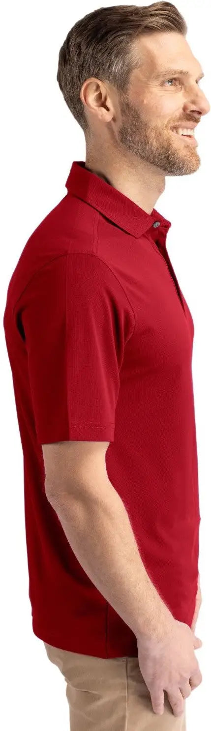 Cutter & Buck Mck01144 Virtue Eco Pique Recycled Mens Polo - Cardinal Red
