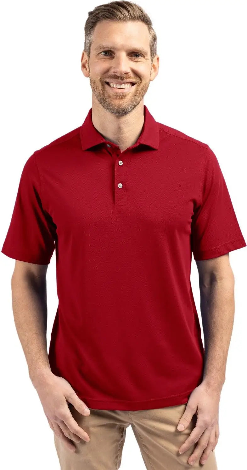 Cutter & Buck Mck01144 Virtue Eco Pique Recycled Mens Polo - Cardinal Red - Adult Xs