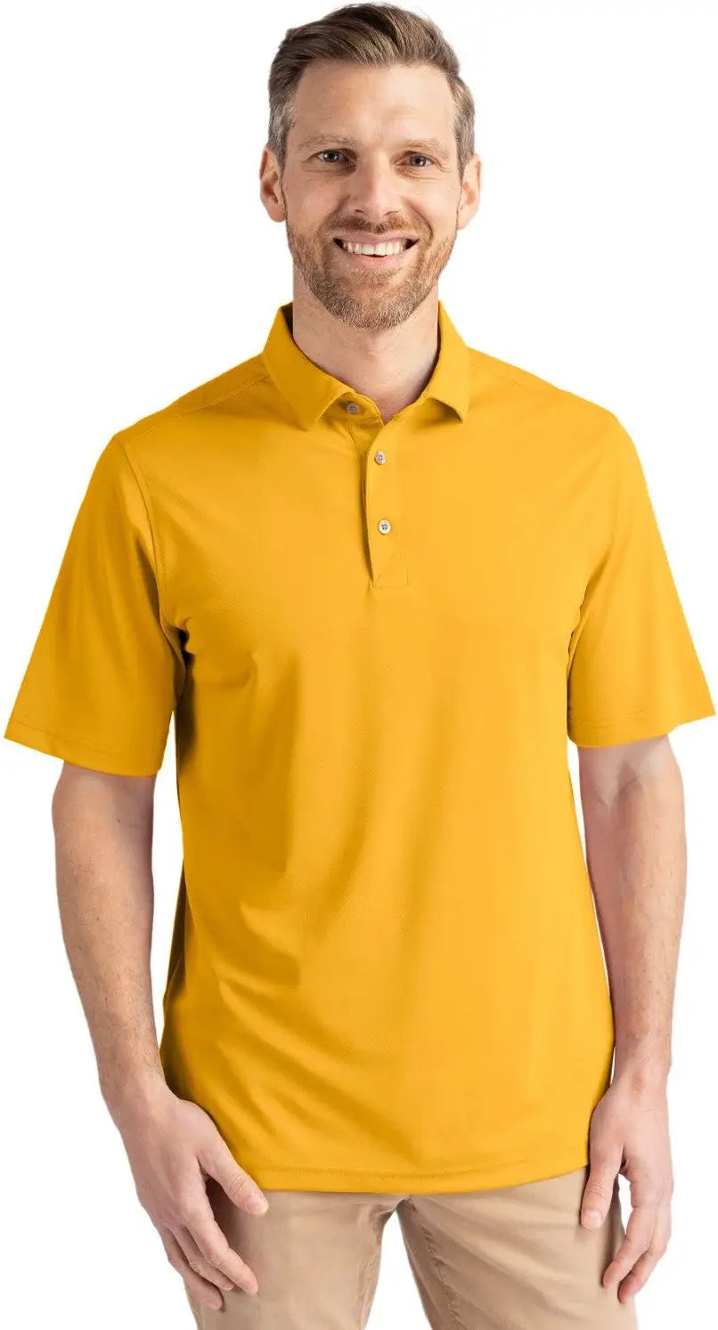 Cutter & Buck Mck01144 Virtue Eco Pique Recycled Mens Polo - College Gold - Adult Xs