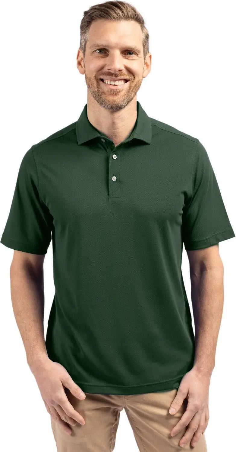 Cutter & Buck Mck01144 Virtue Eco Pique Recycled Mens Polo - Hunter - Adult Xs