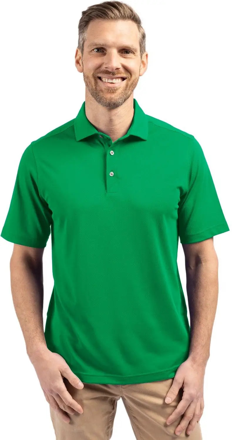 Cutter & Buck Mck01144 Virtue Eco Pique Recycled Mens Polo - Kelly Green - Adult Xs