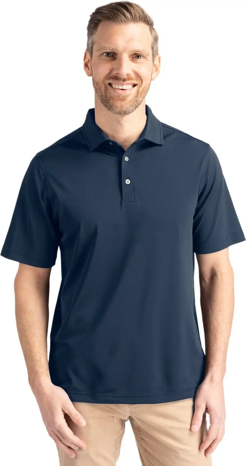 Cutter & Buck Mck01144 Virtue Eco Pique Recycled Mens Polo - Navy Blue - Adult Xs