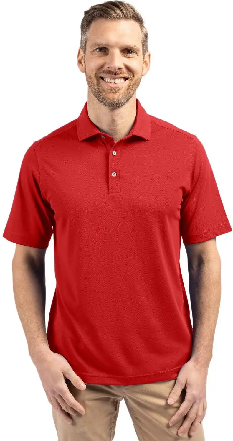 Cutter & Buck Mck01144 Virtue Eco Pique Recycled Mens Polo - Red - Adult Xs