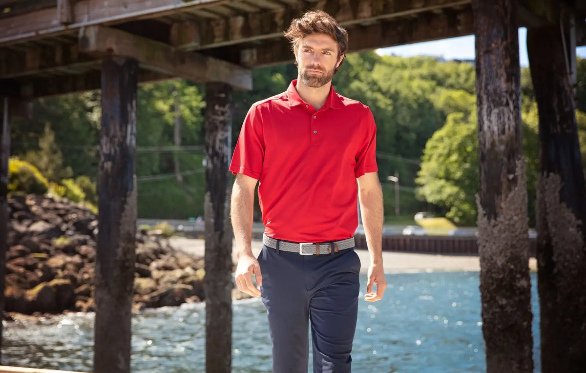 Cutter & Buck Mck01144 Virtue Eco Pique Recycled Mens Polo - Red