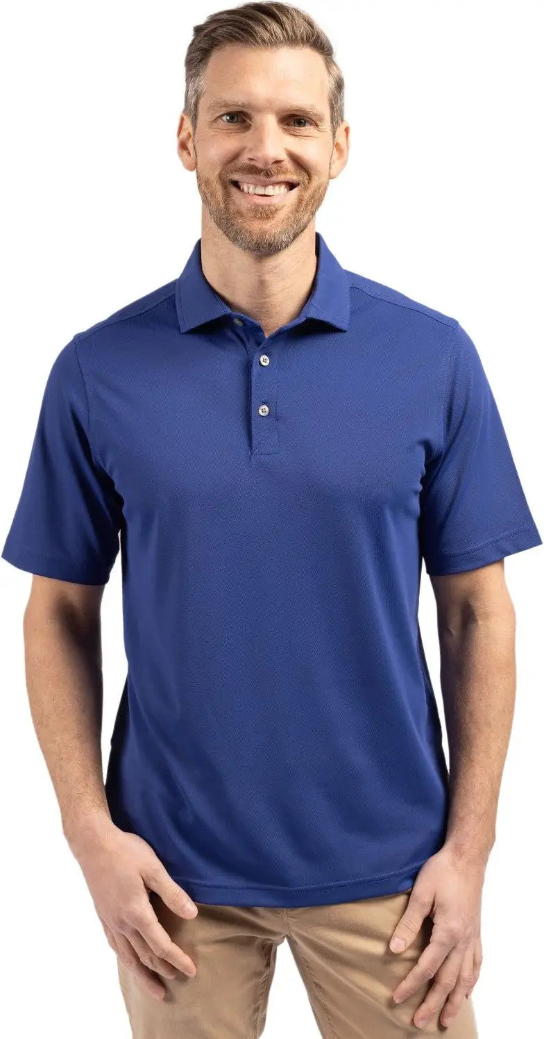 Cutter & Buck Mck01144 Virtue Eco Pique Recycled Mens Polo - Tour Blue - Adult Xs