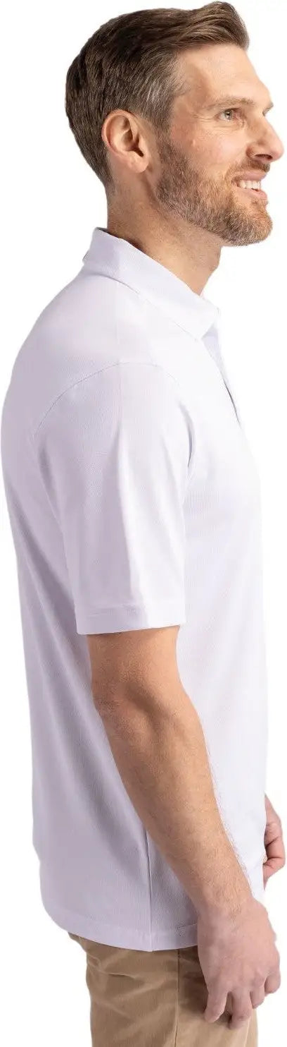 Cutter & Buck Mck01144 Virtue Eco Pique Recycled Mens Polo - White