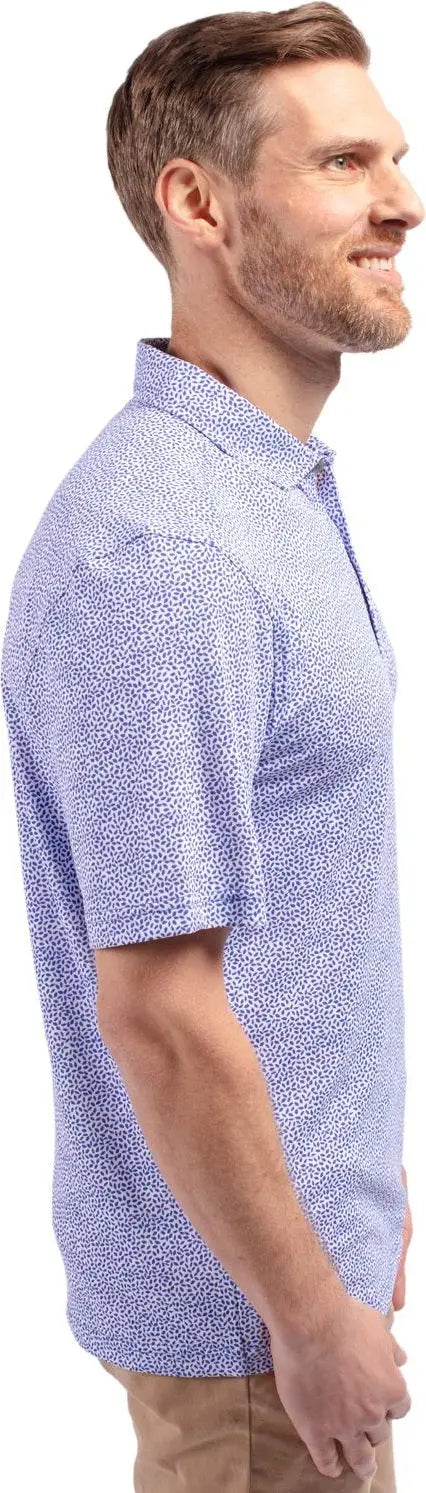 Cutter & Buck Mck01161 Virtue Eco Pique Botanical Print Recycled Mens Polo - Chelan
