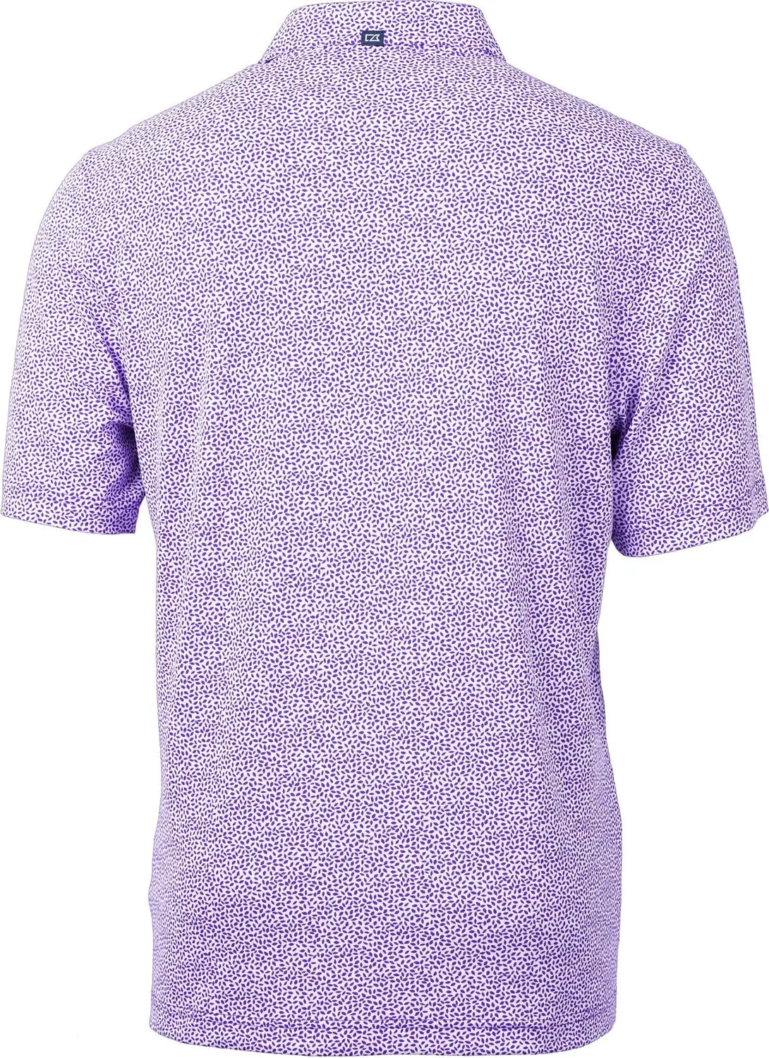 Cutter & Buck Mck01161 Virtue Eco Pique Botanical Print Recycled Mens Polo - College Purple