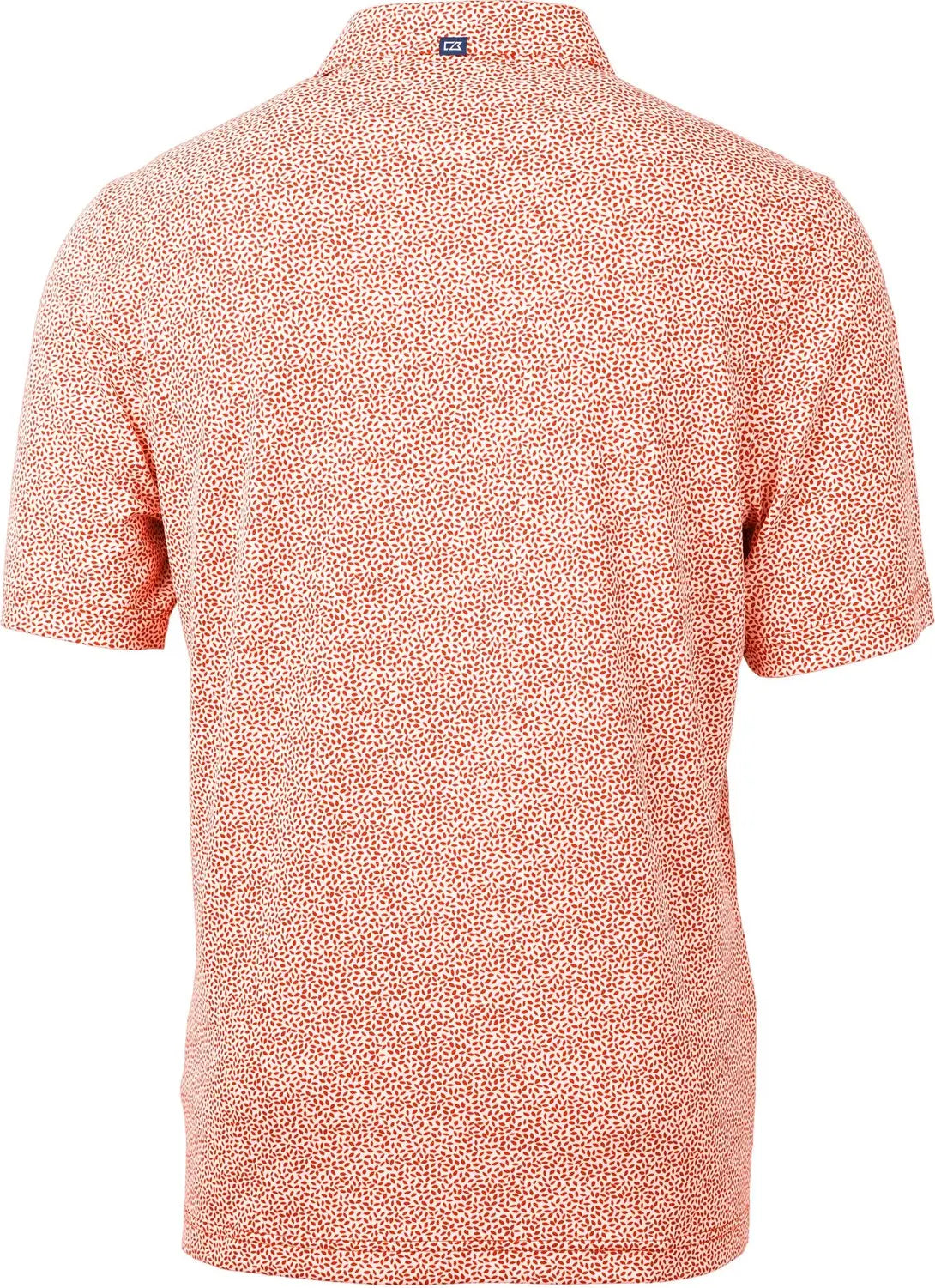 Cutter & Buck Mck01161 Virtue Eco Pique Botanical Print Recycled Mens Polo - College Orange