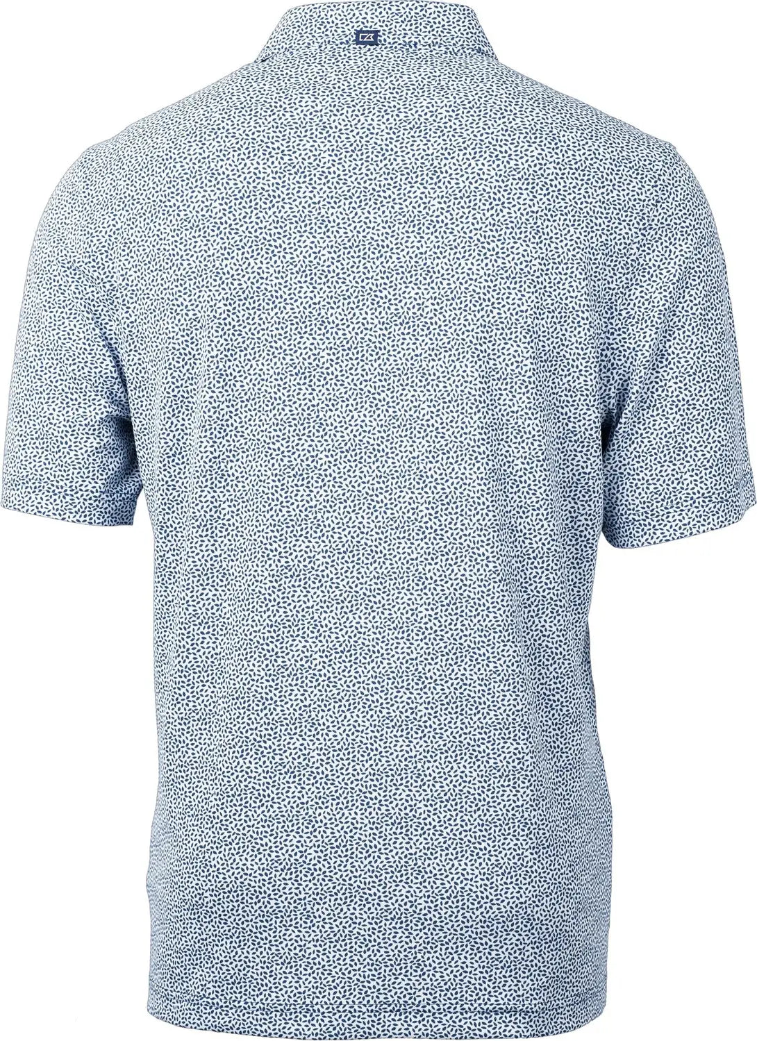 Cutter & Buck Mck01161 Virtue Eco Pique Botanical Print Recycled Mens Polo - Navy Blue