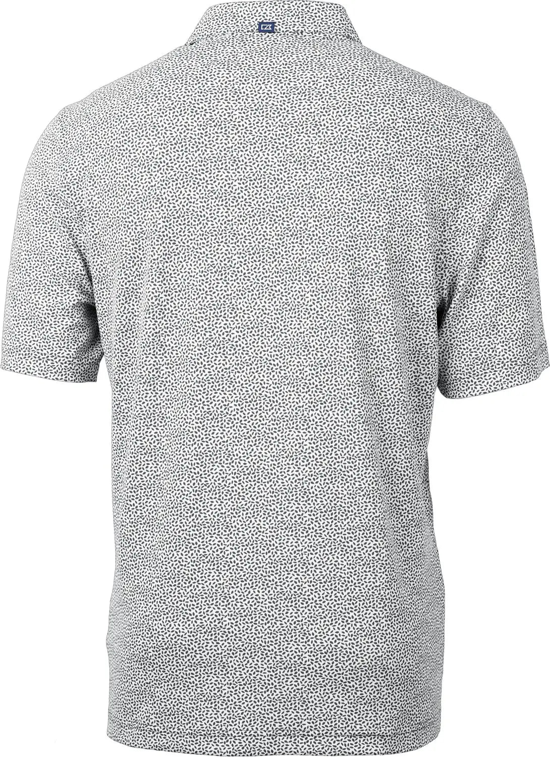 Cutter & Buck Mck01161 Virtue Eco Pique Botanical Print Recycled Mens Polo - Black