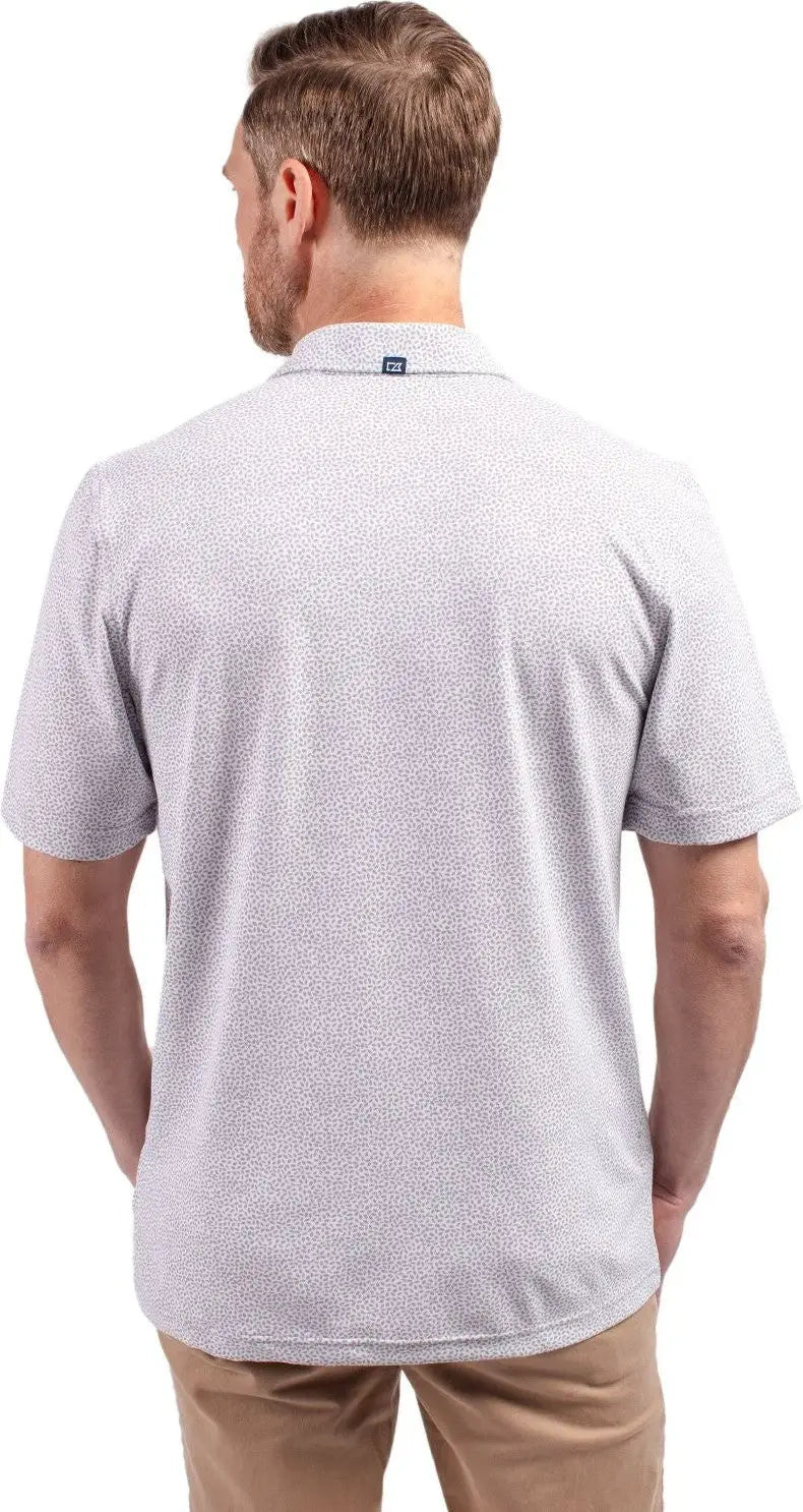 Cutter & Buck Mck01161 Virtue Eco Pique Botanical Print Recycled Mens Polo - Polished