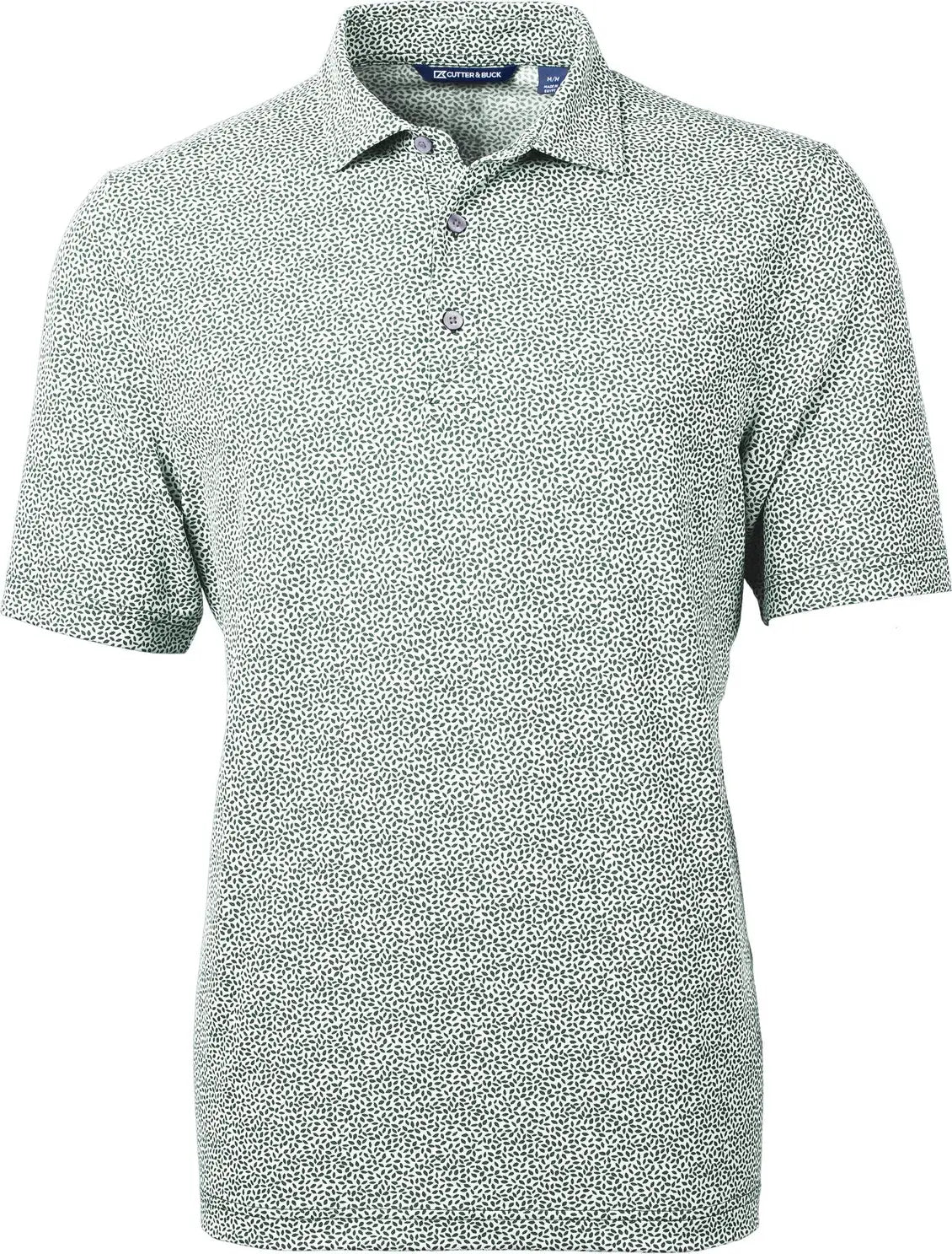 Cutter & Buck Mck01161 Virtue Eco Pique Botanical Print Recycled Mens Polo - Hunter
