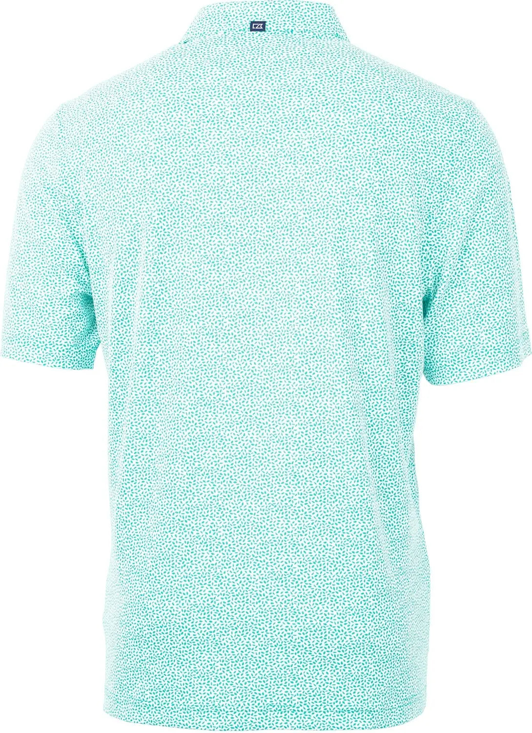 Cutter & Buck Mck01161 Virtue Eco Pique Botanical Print Recycled Mens Polo - Fresh Mint