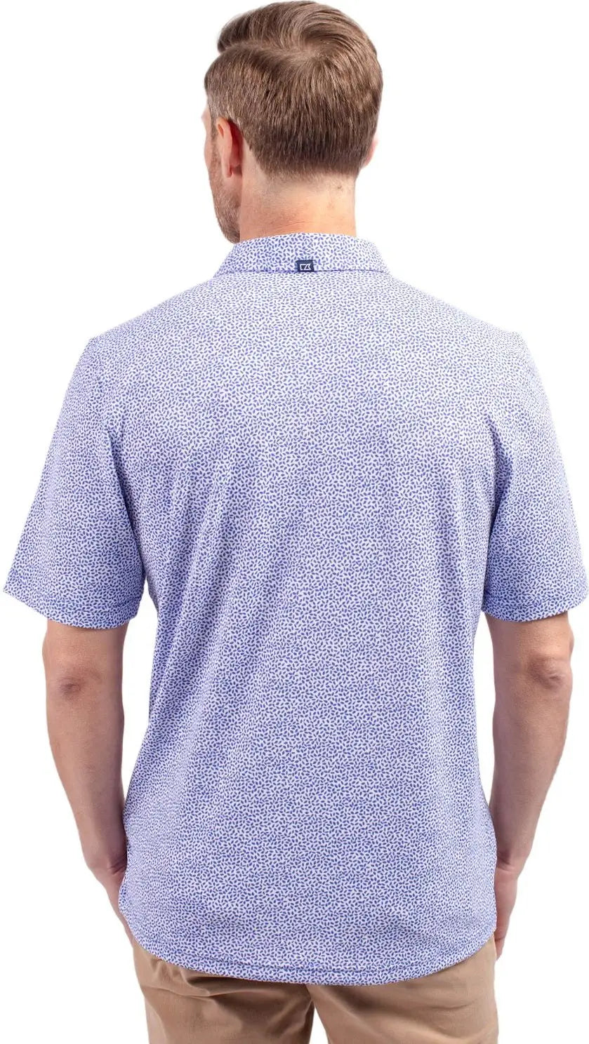 Cutter & Buck Mck01161 Virtue Eco Pique Botanical Print Recycled Mens Polo - Chelan