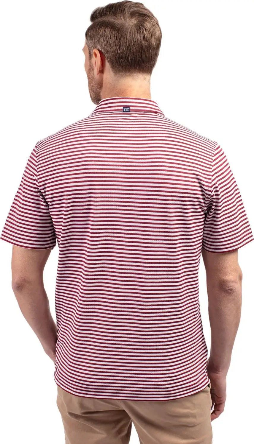 Cutter & Buck Mck01168 Virtue Eco Pique Stripe Recycled Mens Polo - Chutney