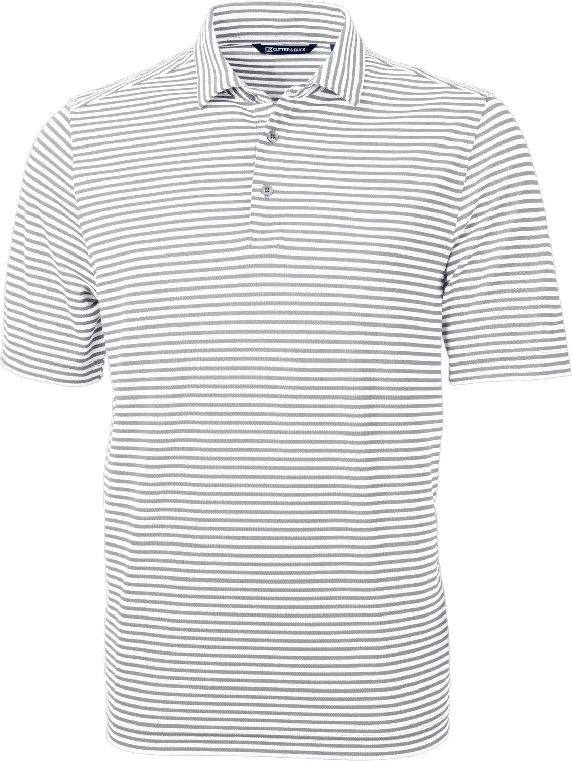 Cutter & Buck Mck01168 Virtue Eco Pique Stripe Recycled Mens Polo - Polished