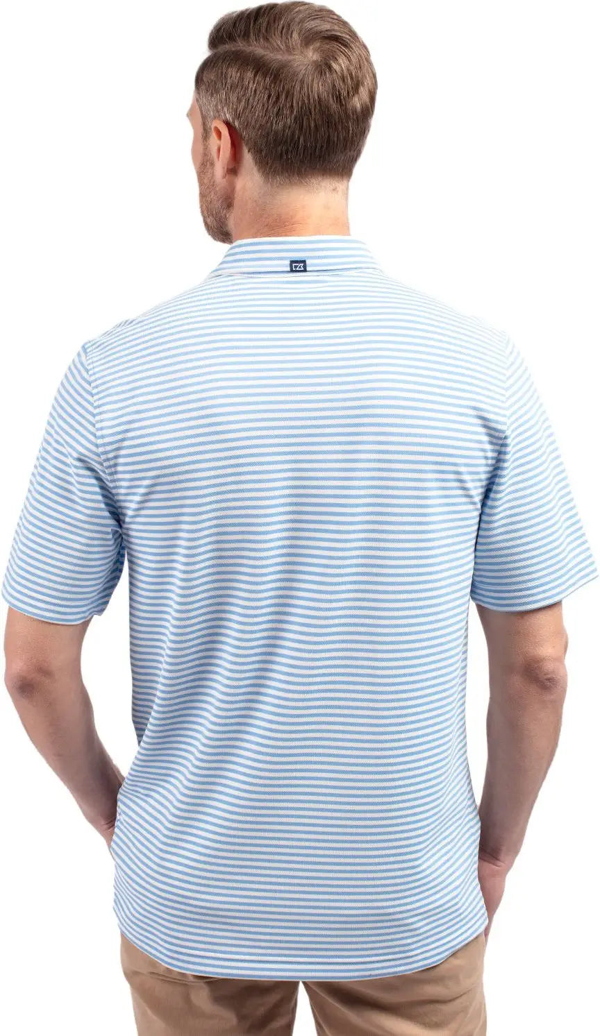 Cutter & Buck Mck01168 Virtue Eco Pique Stripe Recycled Mens Polo - Atlas