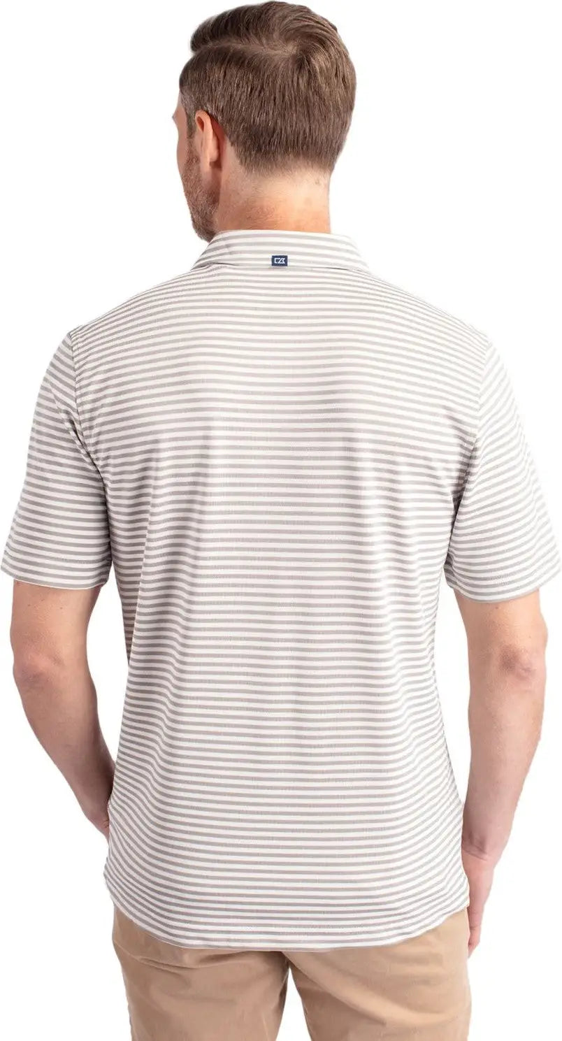 Cutter & Buck Mck01168 Virtue Eco Pique Stripe Recycled Mens Polo - Polished